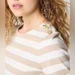 J.Crew NWT  Short Sleeve Striped Button Shoulder Tee Size medium Photo 3