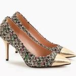 J.Crew collection Elsie tweed pumps with gold toe accent Made in Italy Photo 1