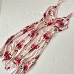 Vintage California Dynasty Slip Dress M Night Gown Fairy Y2K Floral‎ Slinky Pink Size M Photo 0