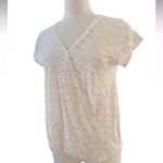 Maeve  Leila Wrap Top Cream with color stripes Size Large Photo 4
