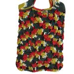 Hand Crochet Green Red Hand Bag Tote‎ Bag Photo 1