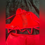 Aerie Bright High Neck Halter Matching Cheeky High Waist Bikini Swim Set XS #220 Photo 2