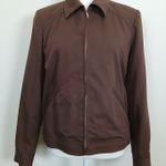 Vintage Focus 2000 Bomber Jacket Women 8 Utility Workwear Retro Streetwear Urban Brown Photo 0