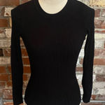 New Look  Petite Black Ribbed Long Sleeve Sweater Size 0 Photo 0