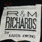 R & M Richards Karen Kwong 8P Black Asian Print Top Photo 11