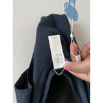 Cupshe  One-Piece Cut Out Cross‎ Back Deep V-Neck Ruched High Cut Navy Medium NEW Photo 9