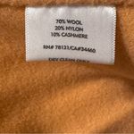 Eileen Fisher  Wool Cashmere Stand Collar Open Front Cardigan Orange Small Pocket Photo 5