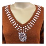 Global Chic by IMAN Touch of Cashmere Saddle Brown Sweater / Tunic. Size: XS Photo 2