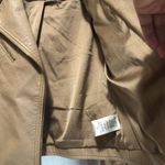 BLANK NYC  Tan Vegan Leather Moto Jacket double or single lapel size medium Photo 6