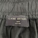 Lane Bryant Maxi Skirt Tiered Poplin Elastic Waist Pockets Black Plus Size 26/28 Photo 1