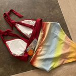 Charmo shoulder tie triangle high waisted tummy control bikini set Photo 3