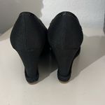 Lauren Ralph Lauren Women’s Nella Canvas Wedge Peep Toe Shoes Size 9.5 Black Photo 5