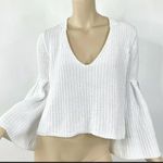 Free People  V Neck Bell Sleeves Knit Sweater Photo 0