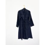 ZARA Navy Blue Cargo Trench Coat Size Medium Military Lightweight Photo 3