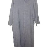 Zanzea  Loose Striped Button Maxi Shirt Dress Plus Size XXL Blue White Coastal Photo 0