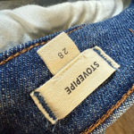 Madewell Stovepipe Jeans Blue High Rise Cropped Straight Stretch Denim Casual Photo 6