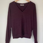 Aritzia Wilfred Free V-Neck Plum Purple Sweater Top Photo 0