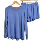 LAKE Pajama blue relax shorts Set Women's size Medium Photo 0