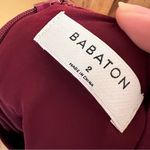 Babaton ARITZIA Patricio Short Sleeve Sheath Mini Dress in Burgundy Size 2 Photo 3