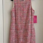 Betsey Johnson Brand New Betsey Johnso Pink Tweed
Dress with Pearl Detailing size 16 Photo 0