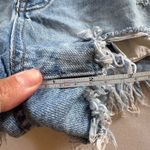 We The Free Free People  Light Blue Distressed Jean Shorts size 30 Photo 4