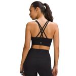 Lululemon Women’s Energy Longline Sports Medium Support Sports Bra Black Size 4 Photo 1