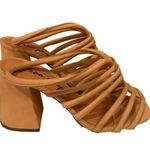 Free People  Strappy Mustard Orange Heels Photo 1