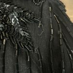 Vintage Right Choice Silk Beaded Gown Black Evening Dress 1980s Made in India Size 6 Photo 13