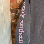 Simply Southern  womens scrub life graphic long sleeve t-shirt gray small Photo 3