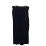 Eileen Fisher New NWT  Wide Ankle Pant Black Velour Fill Lined Silk Blend Large Photo 3
