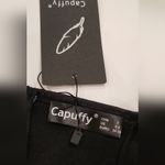 Mini Dress Satin Capuffy Spaghetti Strap BLACK women’s SIZE 4 Photo 2