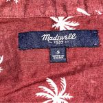 Madewell Maroon Palm Tree Courier Button Down Short Sleeve Top Shirt size Small Photo 7