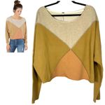 Free People  Montauk Pieced Sweatshirt Khaki Combo Size XS Photo 1