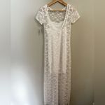 Wild Fable Short Sleeve Maxi Dress White Lace Size S Photo 2