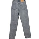 ZARA Straight Leg High Waisted Distressed Jeans Raw Hem 2 Rinsed Black #3900 Photo 13