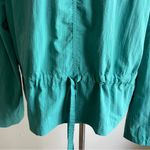 Croft & Barrow Vintage  Women's Nylon Jacket Turquoise Dog Appliques High Neck XL Photo 5