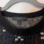 J.Crew Wool Forest Ski Cabin Crewneck Knit Sweater Black Ivory Photo 4