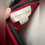 Sachin + Babi Berry Red Satin Ruffle Strapless Gown Size 10 Photo 9