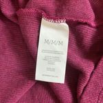 CAbi Maroon Ribbed Long Sleeve Top M Notch Neck Stretchy Basic Layering Photo 3