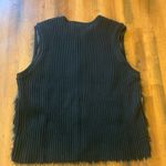 KIKIT vintage faux fur vest jacket women’s XL black brown 90’s full zip Photo 4