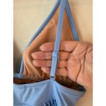 J.Crew Ruffle Plunge Swimsuit One Piece Light Blue Women's Size 6 Photo 6