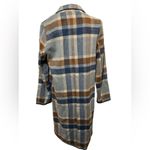 Sage NWT Plaid Blue Brown Coat Sz Medium Photo 11