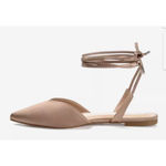 Journee Collection NEW Journee Taupe Theia Ankle Tie Flat 7 $75 Photo 3