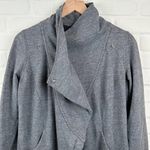 Lululemon Thats a Wrap Snap Closure jacket Heathered Snow Slub Coal Gray Size 6 Photo 10