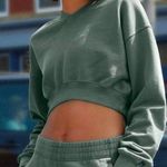 Aerie Offline By Cropped V Neck Sweatshirt Photo 0