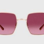 💕GARRETT LEIGHT💕 Crescent Sunglasses ~ Rose Gold Frame Pink Mirror Lenses NWT Photo 4