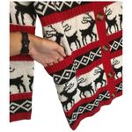 Merry Christmas Womens Size Small Cardigan Knit Sweater Holiday Long Sleeve Red Photo 5