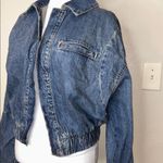 ZARA Denim Bomber Jacket | Small | Blue Jean Retro Streetwear Photo 2