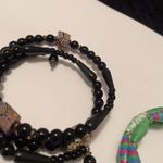 Lot Of 2 Stretchy / Spiral Costume Beaded Bracelets Clay / Paper Beads Photo 3