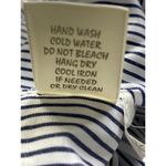 Adiva Lace Overlay Floral Blue White Stripe Preppy Halter Neck Tie Back Tank Top Size M Photo 7